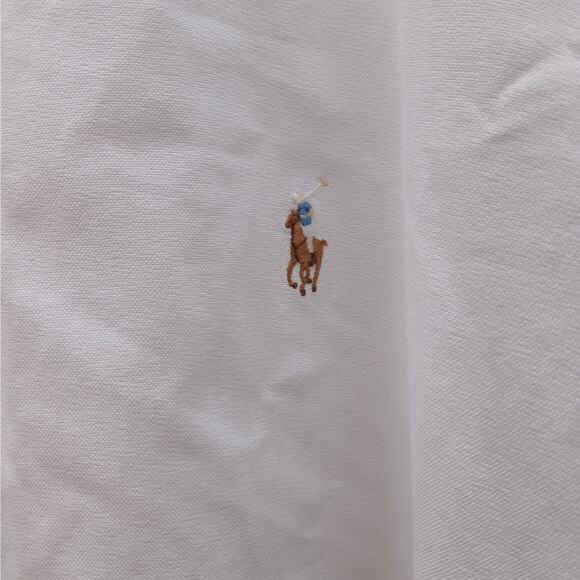 Ralph Lauren Short Sleeve Pony Logo Classic Fit Button Down Shirt White Size 2XB - Picture 4 of 8